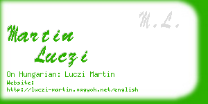 martin luczi business card